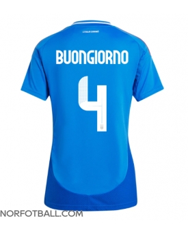 Billige Fotballdrakt Italia Alessandro Buongiorno #4 Replika Hjemmedrakt Dame EM 2024 Kortermet